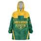 Custom South Africa Cricket Kid Wearable Blanket Hoodie SA Protea Woza Nawe