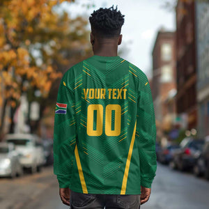 Custom South Africa Cricket Long Sleeve Shirt SA Protea Woza Nawe
