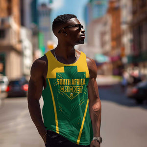 Custom South Africa Cricket Men Tank Top SA Protea Woza Nawe