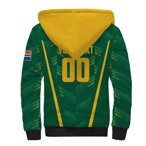 Custom South Africa Cricket Sherpa Hoodie SA Protea Woza Nawe