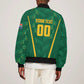 Custom South Africa Cricket Sleeve Zip Bomber Jacket SA Protea Woza Nawe