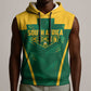Custom South Africa Cricket Sleeveless Hoodie SA Protea Woza Nawe - African Pride