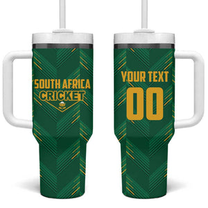 Custom South Africa Cricket Tumbler With Handle SA Protea Woza Nawe