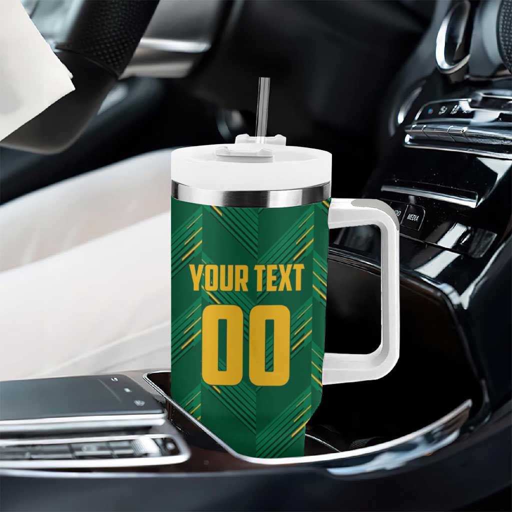 Custom South Africa Cricket Tumbler With Handle SA Protea Woza Nawe