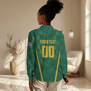 Custom South Africa Cricket Women Casual Shirt SA Protea Woza Nawe