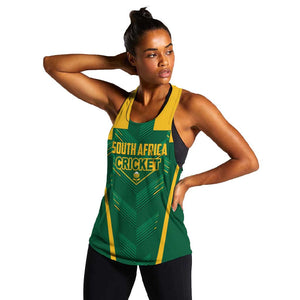 Custom South Africa Cricket Women Racerback Tank SA Protea Woza Nawe