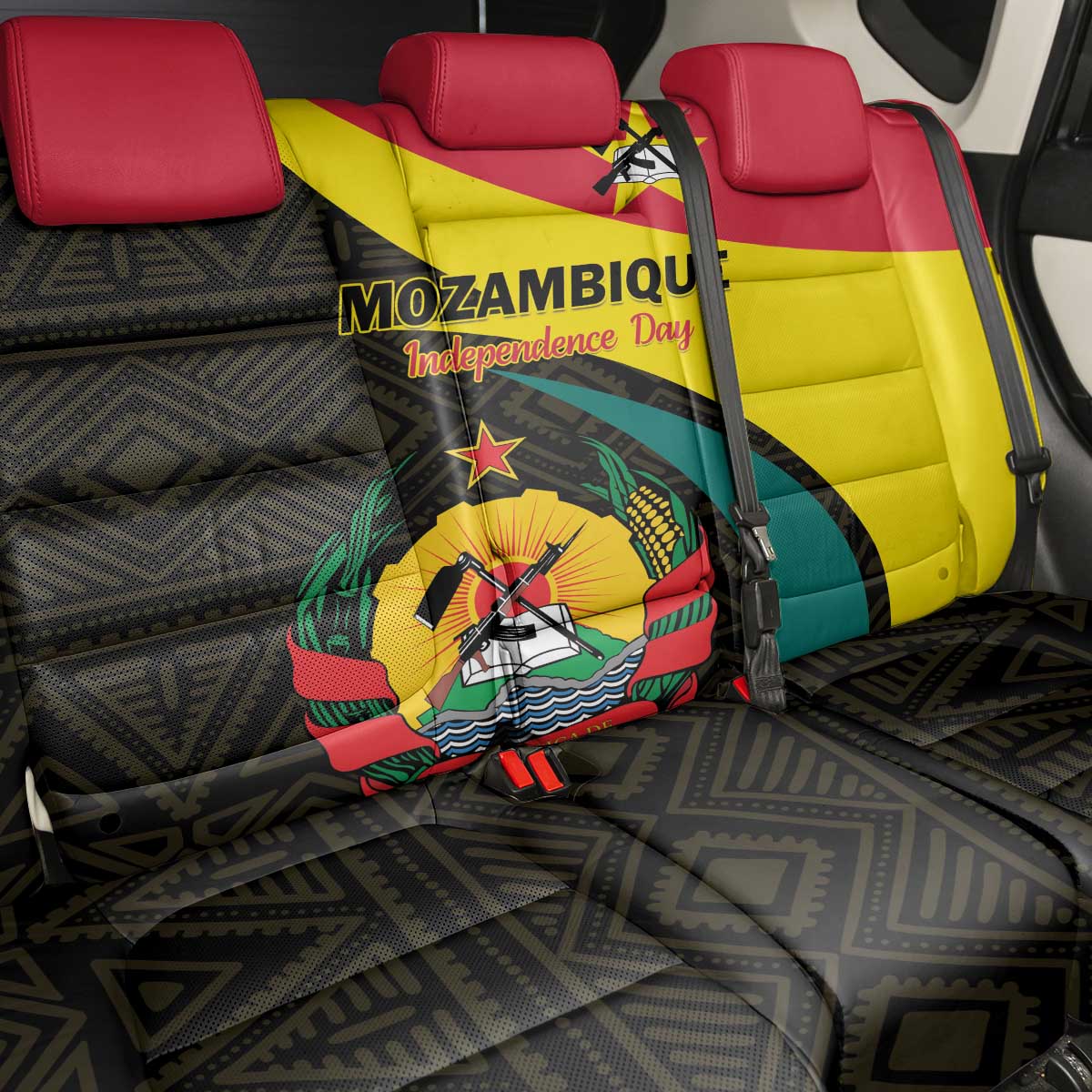 Mozambique Independence Day Back Car Seat Cover Muzambhiki 1975 Anniversary