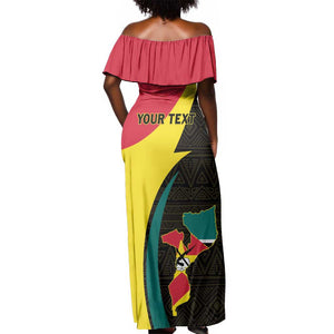 Mozambique Independence Day Off Shoulder Maxi Dress Muzambhiki 1975 Anniversary