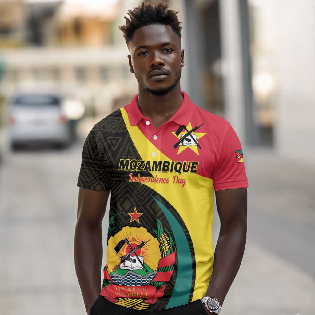 Mozambique Independence Day Polo Shirt Muzambhiki 1975 Anniversary
