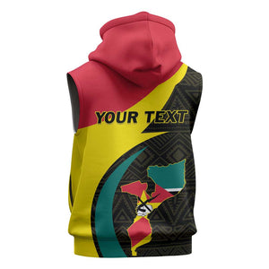 Mozambique Independence Day Sleeveless Zip Hoodie Muzambhiki 1975 Anniversary - African Pride