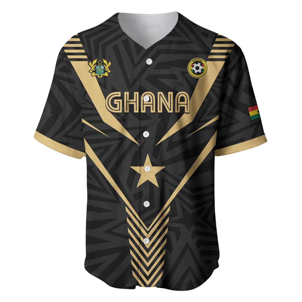 Custom Football 2026 Ghana Baseball Jersey Black Stars Rise