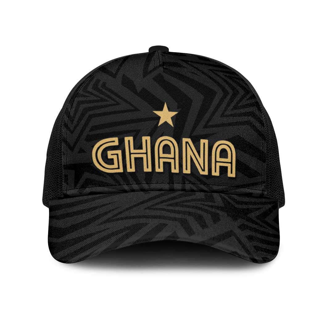 Football 2026 Ghana Baseball Net Cap Black Stars Rise