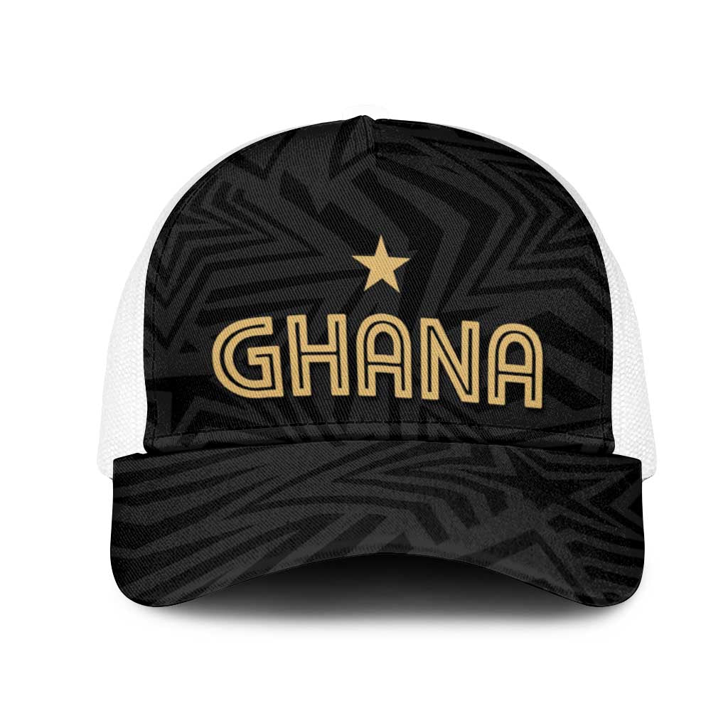 Football 2026 Ghana Baseball Net Cap Black Stars Rise