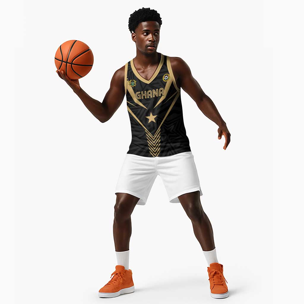 Custom Football 2026 Ghana Basketball Jersey Black Stars Rise