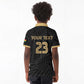 Custom Football 2026 Ghana Kid Polo Shirt Black Stars Rise