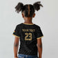 Custom Football 2026 Ghana Kid T shirt Black Stars Rise