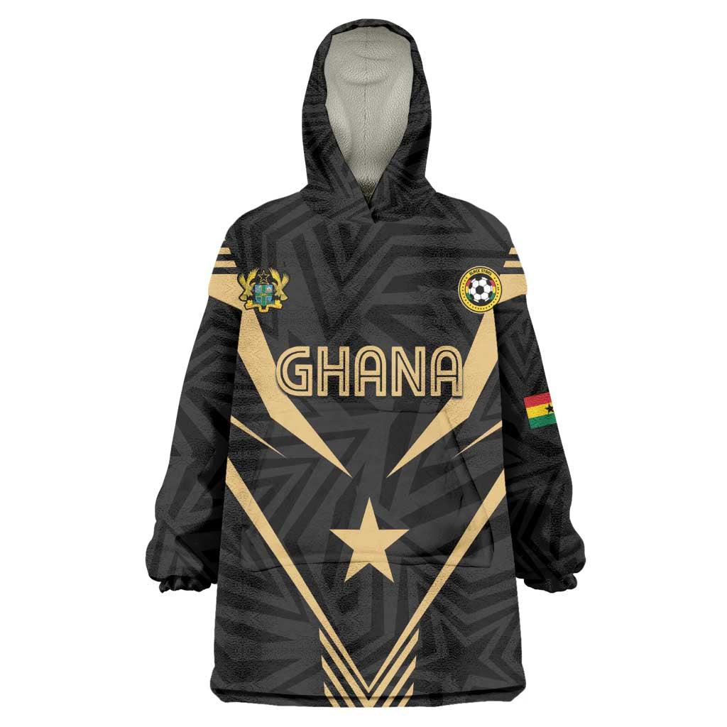 Custom Football 2026 Ghana Kid Wearable Blanket Hoodie Black Stars Rise