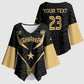 Custom Football 2026 Ghana Kimono Sleeve Blouse Black Stars Rise
