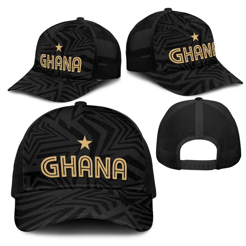 Football 2026 Ghana Mesh Trucker Cap Black Stars Rise