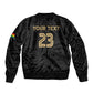 Custom Football 2026 Ghana Sleeve Zip Bomber Jacket Black Stars Rise