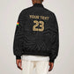 Custom Football 2026 Ghana Sleeve Zip Bomber Jacket Black Stars Rise