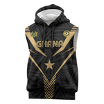 Custom Football 2026 Ghana Sleeveless Hoodie Black Stars Rise
