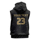 Custom Football 2026 Ghana Sleeveless Hoodie Black Stars Rise