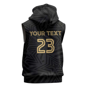 Custom Football 2026 Ghana Sleeveless Hoodie Black Stars Rise