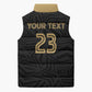 Custom Football 2026 Ghana Sleeveless Puffer Jacket Black Stars Rise