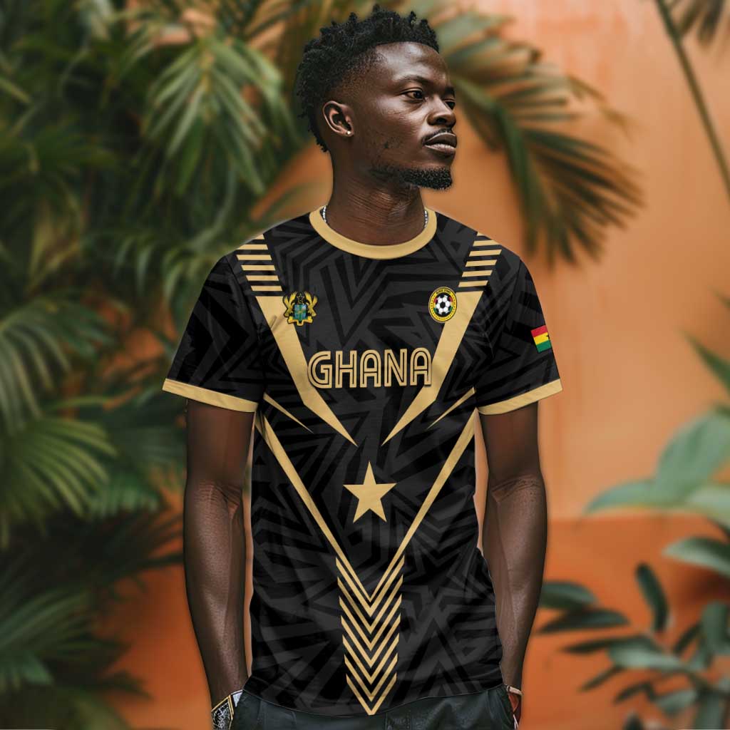 Custom Football 2026 Ghana T shirt Black Stars Rise