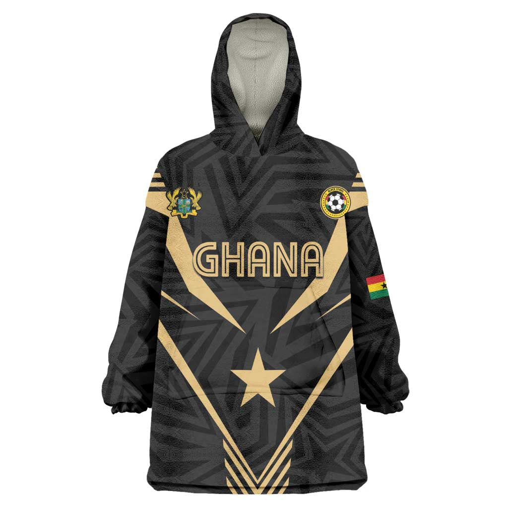 Custom Football 2026 Ghana Wearable Blanket Hoodie Black Stars Rise