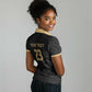 Custom Football 2026 Ghana Women Polo Shirt Black Stars Rise