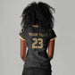 Custom Football 2026 Ghana Women V-Neck T-Shirt Black Stars Rise
