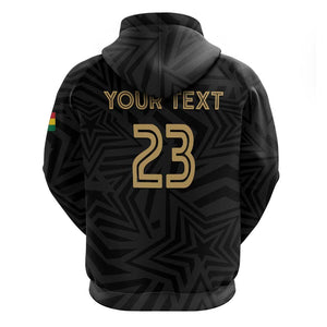 Custom Football 2026 Ghana Zip Hoodie Black Stars Rise