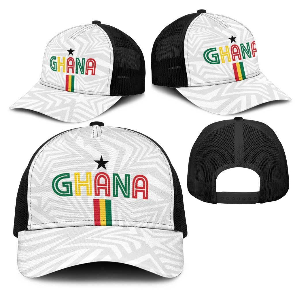 Football 2026 Ghana Baseball Net Cap Black Stars Go Glory
