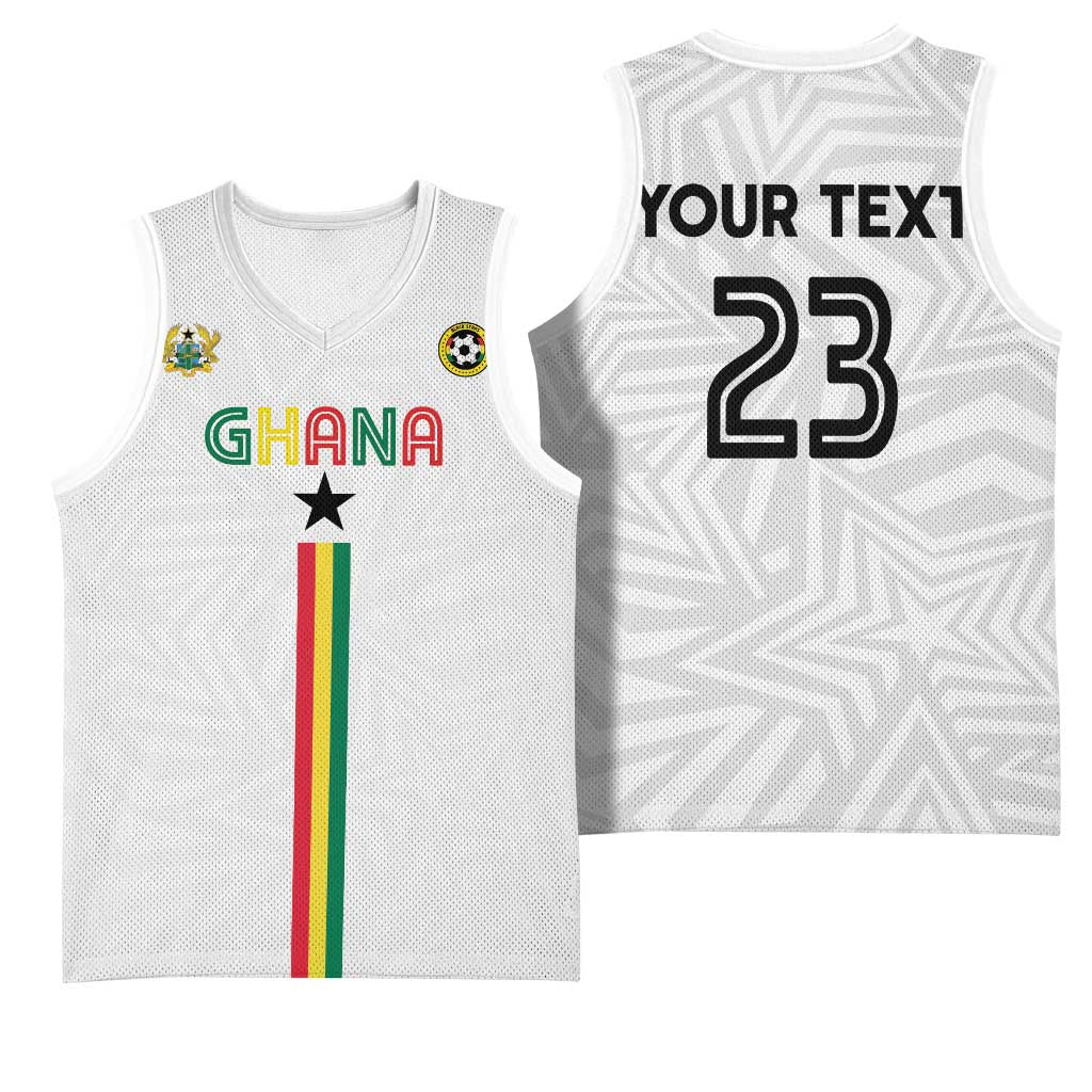 Custom Football 2026 Ghana Basketball Jersey Black Stars Go Glory