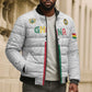 Custom Football 2026 Ghana Bomber Puffer Jacket Black Stars Go Glory