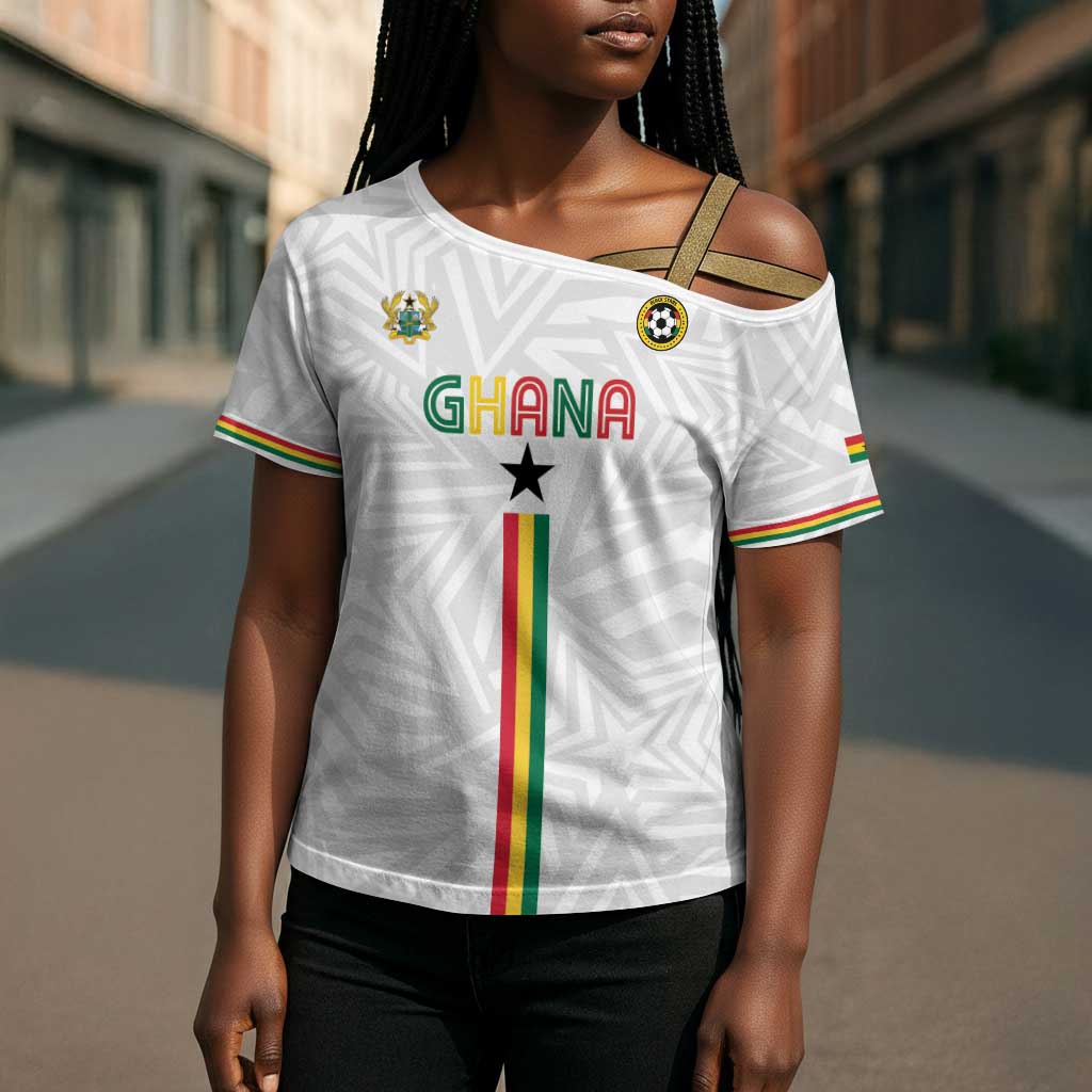 Custom Football 2026 Ghana Cross Shoulder Shirt Black Stars Go Glory