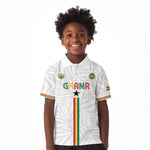 Custom Football 2026 Ghana Kid Polo Shirt Black Stars Go Glory