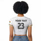 Custom Football 2026 Ghana Raglan Cropped T shirt Black Stars Go Glory
