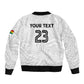 Custom Football 2026 Ghana Sleeve Zip Bomber Jacket Black Stars Go Glory