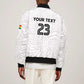 Custom Football 2026 Ghana Sleeve Zip Bomber Jacket Black Stars Go Glory