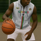 Custom Football 2026 Ghana Sleeveless Zip Hoodie Black Stars Go Glory