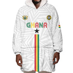 Custom Football 2026 Ghana Wearable Blanket Hoodie Black Stars Go Glory