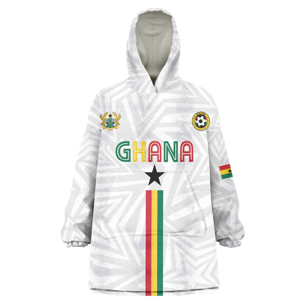 Custom Football 2026 Ghana Wearable Blanket Hoodie Black Stars Go Glory