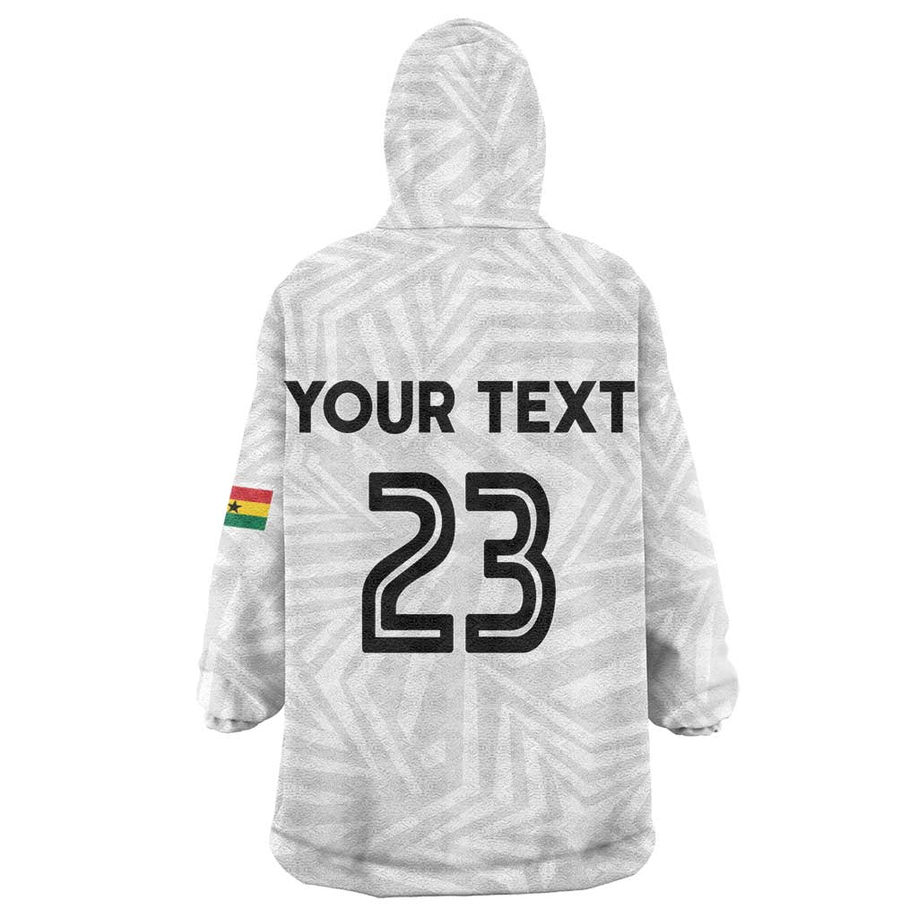 Custom Football 2026 Ghana Wearable Blanket Hoodie Black Stars Go Glory