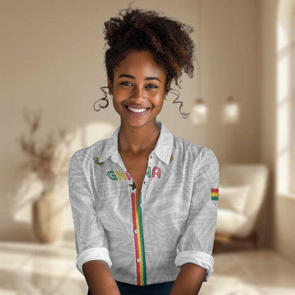 Custom Football 2026 Ghana Women Casual Shirt Black Stars Go Glory