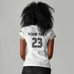 Custom Football 2026 Ghana Women V-Neck T-Shirt Black Stars Go Glory