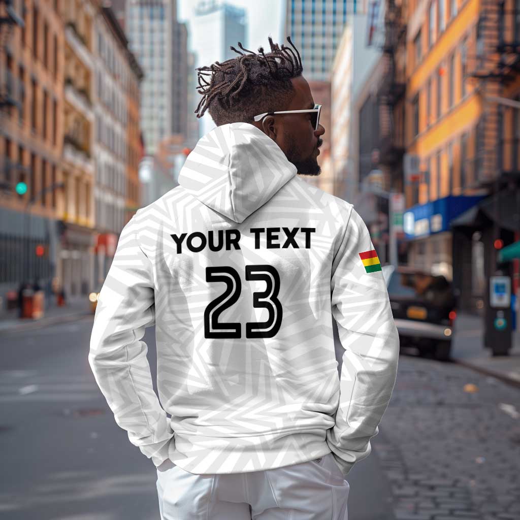 Custom Football 2026 Ghana Zip Hoodie Black Stars Go Glory