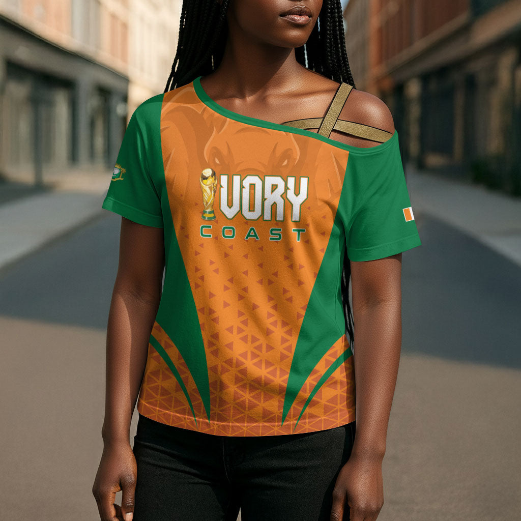 Custom Ivory Coast 2026 World Football Cross Shoulder Shirt Elephants Go Champions